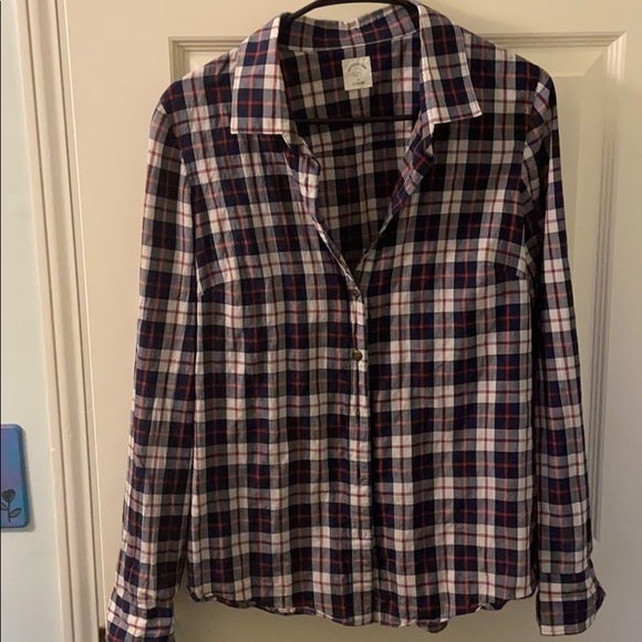 J. Crew Tops - J Crew Long sleeve plaid button down